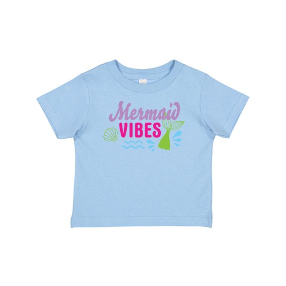 Inktastic Mermaid Vibes with Tail and Seashell Girls Baby T-Shirt