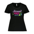 thumbnail image 1 of Inktastic Mermaid Vibes with Tail and Seashell Women's Plus Size T-Shirt, 1 of 5