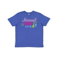 thumbnail image 1 of Inktastic Mermaid Vibes with Tail and Seashell Youth T-Shirt, 1 of 5