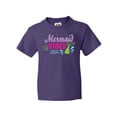 thumbnail image 1 of Inktastic Mermaid Vibes with Tail and Seashell Youth T-Shirt, 1 of 5