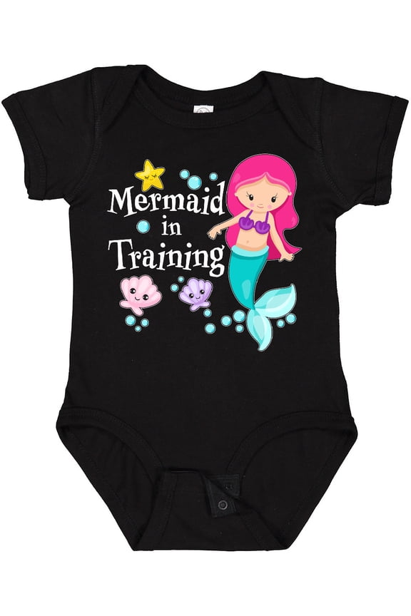 Mermaid in Training Girls Baby Bodysuit