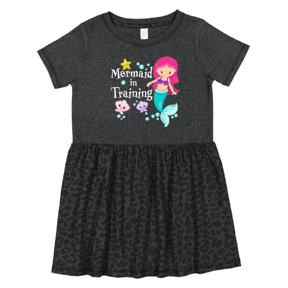 Inktastic Mermaid in Training Girls Toddler Dress