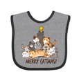 thumbnail image 1 of Inktastic Merry Catmas with Cat Tree and Yellow Star Boys or Girls Baby Bib, 1 of 4