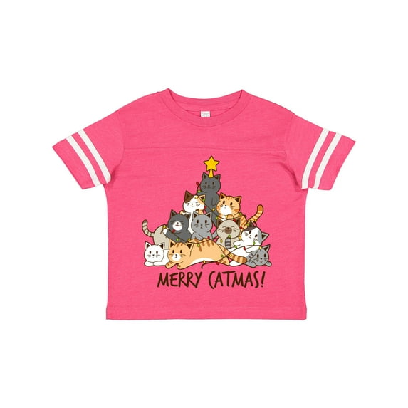 Inktastic Merry Catmas with Cat Tree and Yellow Star Boys or Girls Toddler T-Shirt