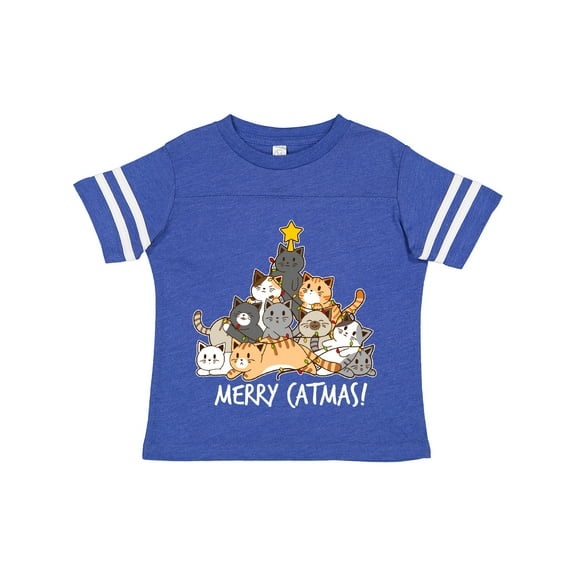 Inktastic Merry Catmas with Cat Tree and Yellow Star Boys or Girls Toddler T-Shirt