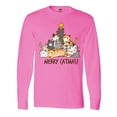 thumbnail image 1 of Inktastic Merry Catmas with Cat Tree and Yellow Star Long Sleeve T-Shirt, 1 of 5