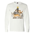 thumbnail image 1 of Inktastic Merry Catmas with Cat Tree and Yellow Star Long Sleeve T-Shirt, 1 of 5