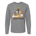 thumbnail image 1 of Inktastic Merry Catmas with Cat Tree and Yellow Star Long Sleeve T-Shirt, 1 of 5