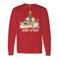 thumbnail image 1 of Inktastic Merry Catmas with Cat Tree and Yellow Star Long Sleeve T-Shirt, 1 of 5