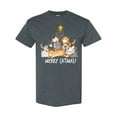 thumbnail image 1 of Inktastic Merry Catmas with Cat Tree and Yellow Star T-Shirt, 1 of 5