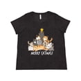 thumbnail image 1 of Inktastic Merry Catmas with Cat Tree and Yellow Star Women's Plus Size T-Shirt, 1 of 5