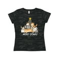 thumbnail image 1 of Inktastic Merry Catmas with Cat Tree and Yellow Star Women's T-Shirt, 1 of 5