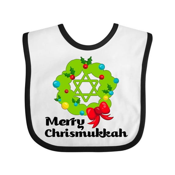 Inktastic Merry Chrismukkah Boys or Girls Baby Bib