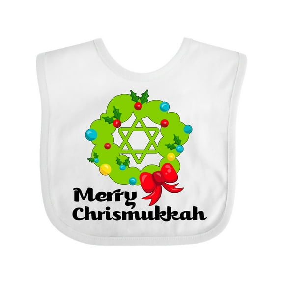 Inktastic Merry Chrismukkah Boys or Girls Baby Bib