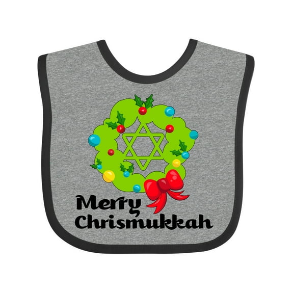 Inktastic Merry Chrismukkah Boys or Girls Baby Bib