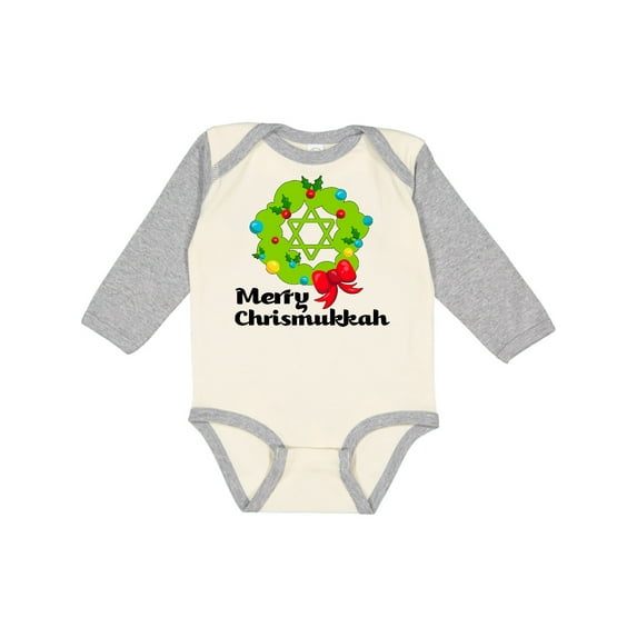 Inktastic Merry Chrismukkah Boys or Girls Long Sleeve Baby Bodysuit