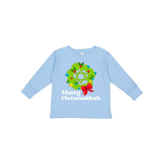 Inktastic Merry Chrismukkah Boys or Girls Long Sleeve Toddler T-Shirt