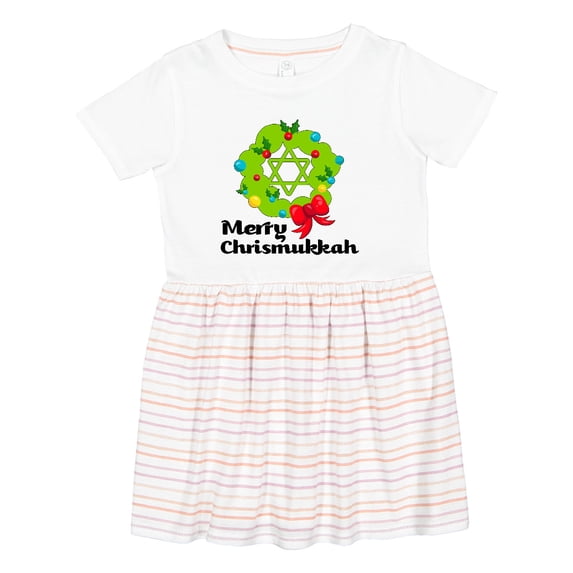 Inktastic Merry Chrismukkah Girls Toddler Dress