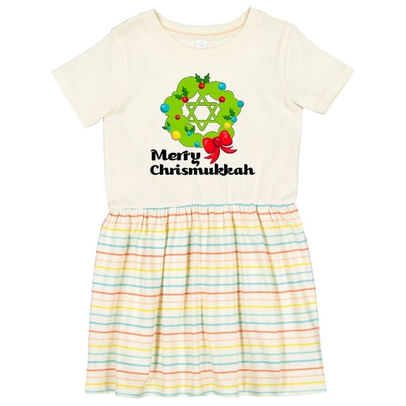 Inktastic Merry Chrismukkah Girls Toddler Dress