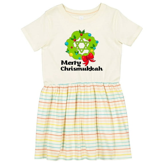 Inktastic Merry Chrismukkah Girls Toddler Dress