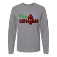 thumbnail image 1 of Inktastic Merry Christmas Buffalo Plaid Cross with Snowflakes Long Sleeve T-Shirt, 1 of 5