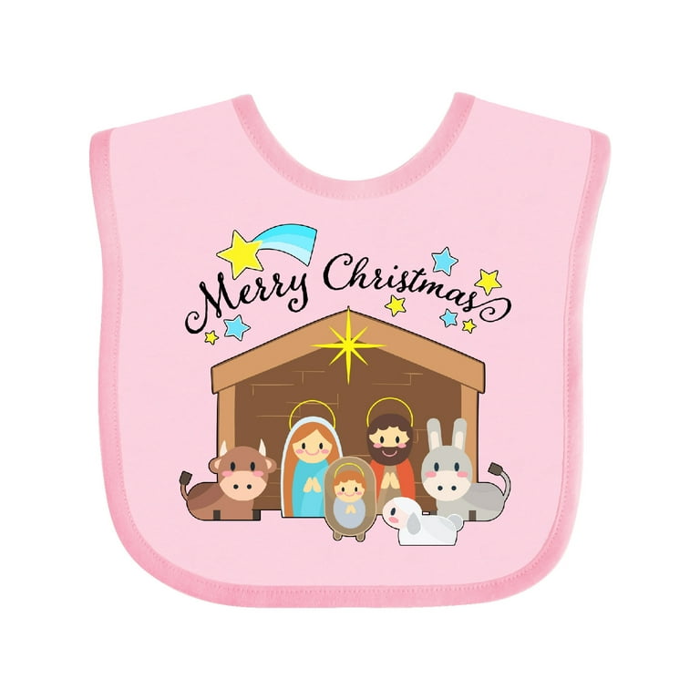 Inktastic Merry Christmas Cute Nativity Scene Boys or Girls Baby