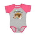 thumbnail image 1 of Inktastic Merry Christmas Cute Nativity Scene Boys or Girls Baby Bodysuit, 1 of 5