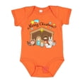 thumbnail image 1 of Inktastic Merry Christmas Cute Nativity Scene Boys or Girls Baby Bodysuit, 1 of 5