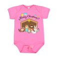 thumbnail image 1 of Inktastic Merry Christmas Cute Nativity Scene Boys or Girls Baby Bodysuit, 1 of 5