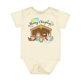 thumbnail image 1 of Inktastic Merry Christmas Cute Nativity Scene Boys or Girls Baby Bodysuit, 1 of 5