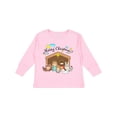 thumbnail image 1 of Inktastic Merry Christmas Cute Nativity Scene Boys or Girls Long Sleeve Toddler T-Shirt, 1 of 5