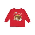 thumbnail image 1 of Inktastic Merry Christmas Cute Nativity Scene Boys or Girls Long Sleeve Toddler T-Shirt, 1 of 5