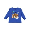 thumbnail image 1 of Inktastic Merry Christmas Cute Nativity Scene Boys or Girls Long Sleeve Toddler T-Shirt, 1 of 5