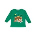 thumbnail image 1 of Inktastic Merry Christmas Cute Nativity Scene Boys or Girls Long Sleeve Toddler T-Shirt, 1 of 5
