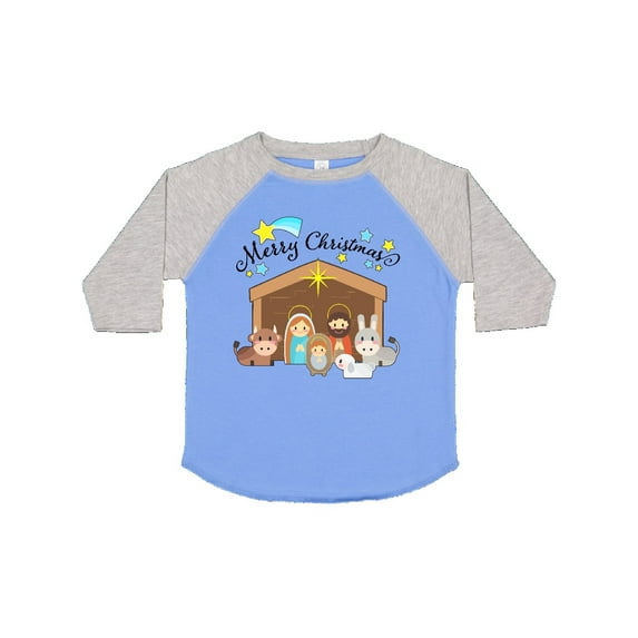 Inktastic Merry Christmas Cute Nativity Scene Gift Toddler Boy or Toddler Girl T-Shirt