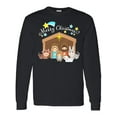 thumbnail image 1 of Inktastic Merry Christmas Cute Nativity Scene Long Sleeve T-Shirt, 1 of 5