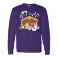 thumbnail image 1 of Inktastic Merry Christmas Cute Nativity Scene Long Sleeve T-Shirt, 1 of 5
