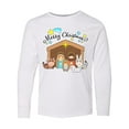 thumbnail image 1 of Inktastic Merry Christmas Cute Nativity Scene Long Sleeve Youth T-Shirt, 1 of 5