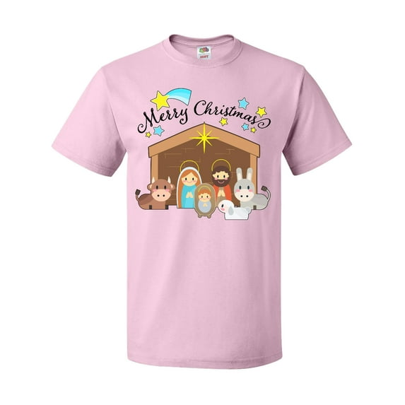 Inktastic Merry Christmas Cute Nativity Scene T-Shirt