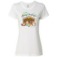 thumbnail image 1 of Inktastic Merry Christmas Cute Nativity Scene Women's T-Shirt, 1 of 5