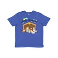 thumbnail image 1 of Inktastic Merry Christmas Cute Nativity Scene Youth T-Shirt, 1 of 5