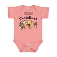 thumbnail image 1 of Inktastic Merry Christmas Cute Sloth with Santa Hat and Lights Boys or Girls Baby Bodysuit, 1 of 5
