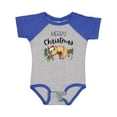 thumbnail image 1 of Inktastic Merry Christmas Cute Sloth with Santa Hat and Lights Boys or Girls Baby Bodysuit, 1 of 5