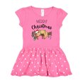 thumbnail image 1 of Inktastic Merry Christmas Cute Sloth with Santa Hat and Lights Gift Baby Girl Dress, 1 of 4