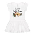 thumbnail image 1 of Inktastic Merry Christmas Cute Sloth with Santa Hat and Lights Girls Baby Dress, 1 of 4