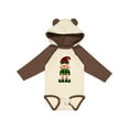 thumbnail image 1 of Inktastic Merry Christmas Elf in Red and Green Plaid Boys or Girls Long Sleeve Baby Bodysuit, 1 of 5