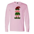 thumbnail image 1 of Inktastic Merry Christmas Elf in Red and Green Plaid Long Sleeve T-Shirt, 1 of 5