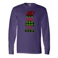thumbnail image 1 of Inktastic Merry Christmas Elf in Red and Green Plaid Long Sleeve T-Shirt, 1 of 5