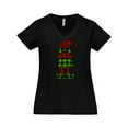 thumbnail image 1 of Inktastic Merry Christmas Elf in Red and Green Plaid Women's Plus Size V-Neck T-Shirt, 1 of 5