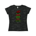 thumbnail image 1 of Inktastic Merry Christmas Elf in Red and Green Plaid Women's T-Shirt, 1 of 5